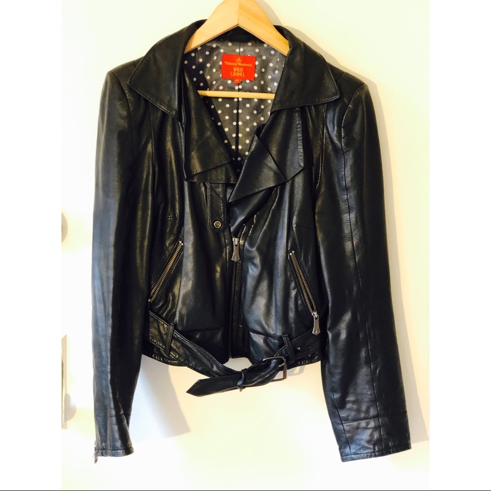 Vivienne Westwood Red Label black leather jacket